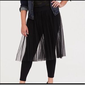 Torrid legging with tulle skirt